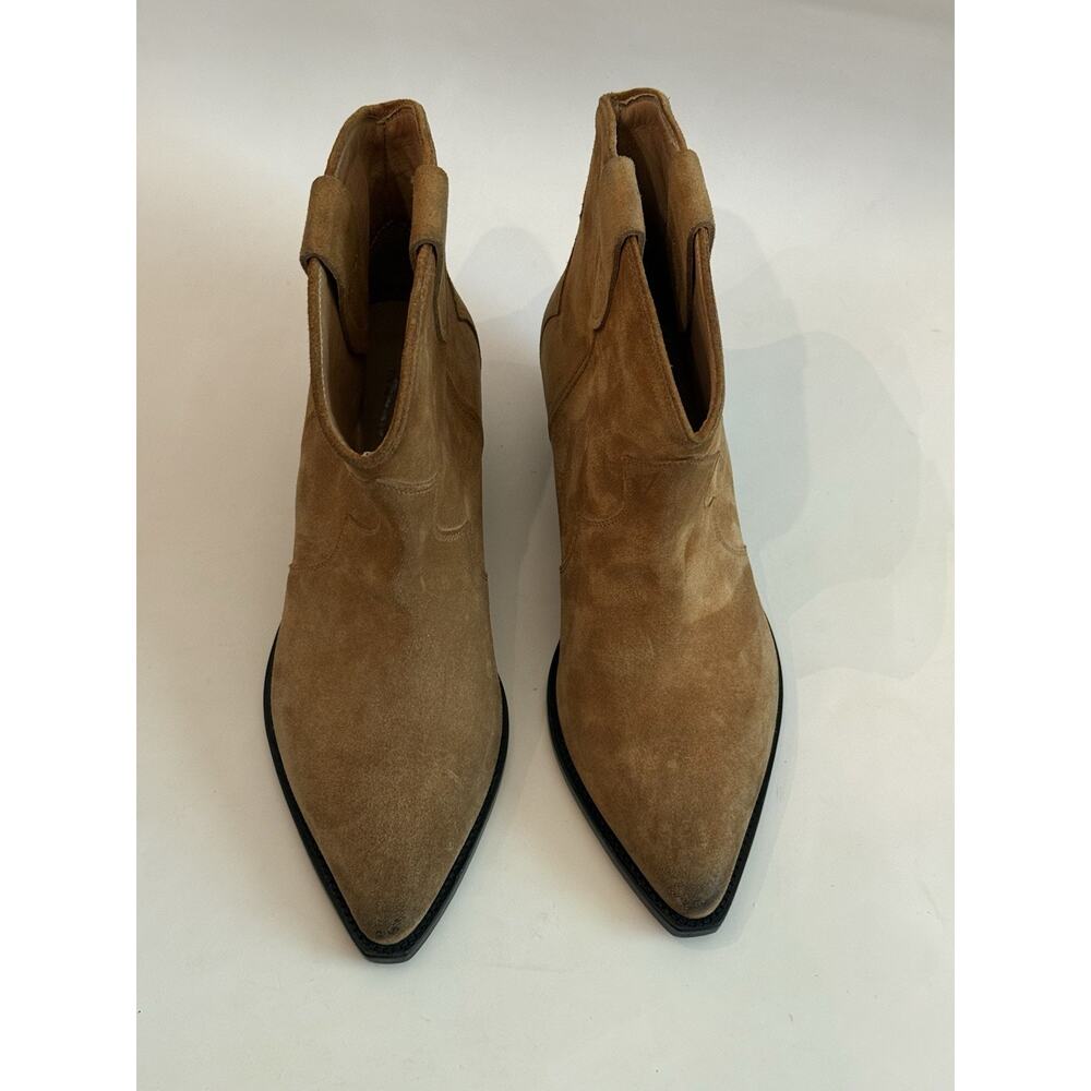 Isabel Marant Dewina Camel Suede Ankle Western Boots FR 37 US 6-7 NEW $750 - Picture 4 of 8
